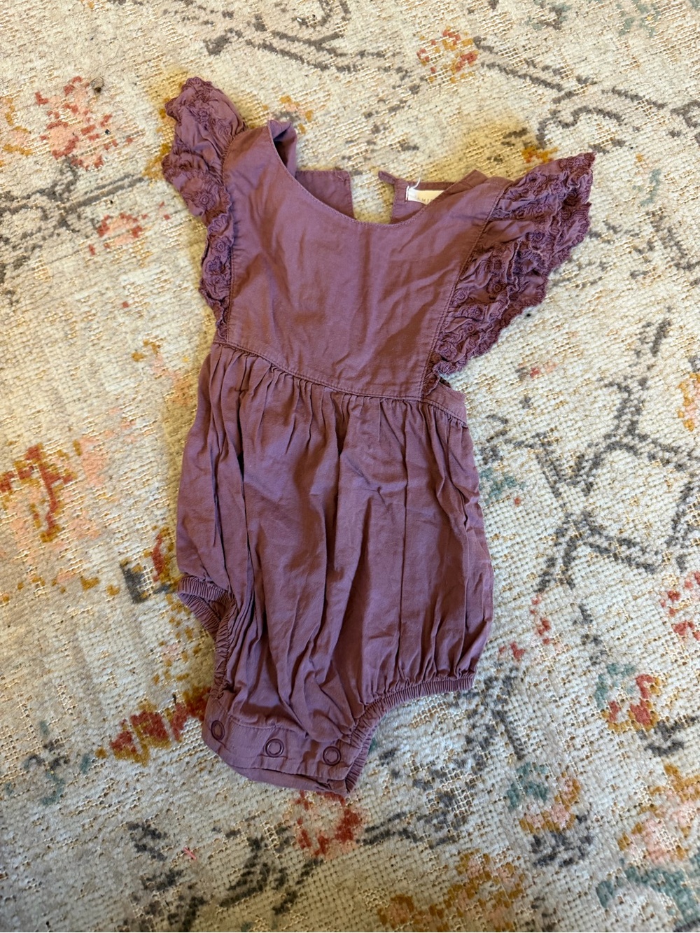 Jamie Kay Purple Lace Sleeve Romper